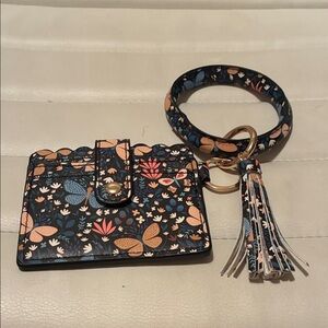 Floral Patterned Card Holder and Wristlet